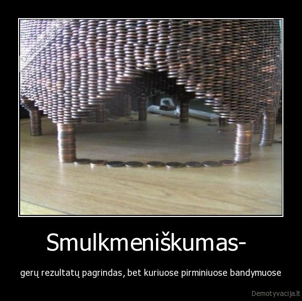 smulkmeniskumas,bandymas,pirminis