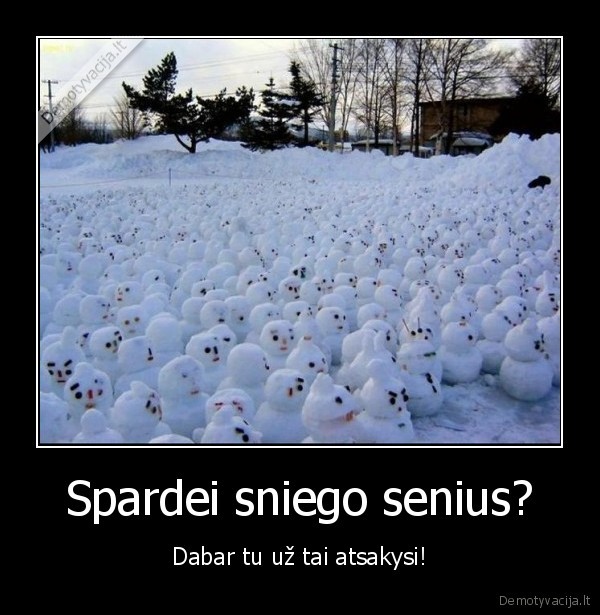 Spardei sniego senius?