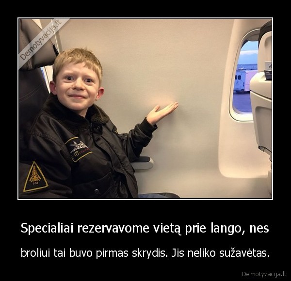 pirmas, skrydis,vieta, prie, lango