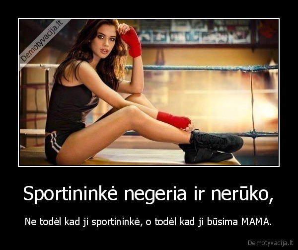 Sportininkė negeria ir nerūko,