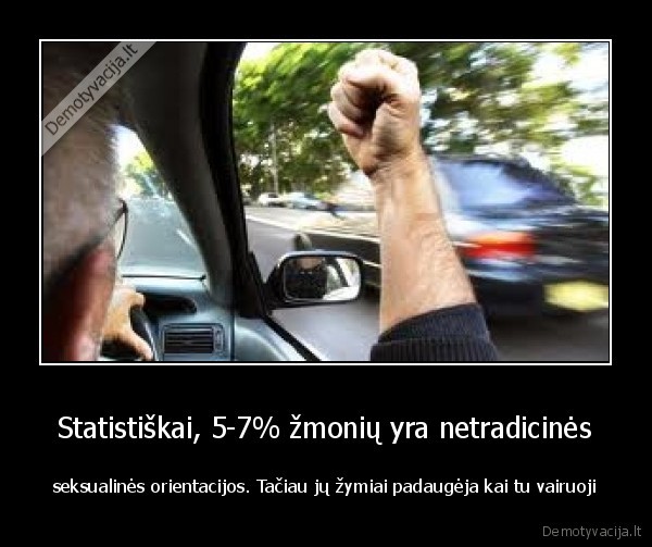 Statistiškai, 5-7% žmonių yra netradicinės