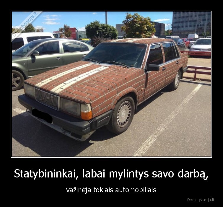 automobiliai,statybininkai,plytos,tiuningas