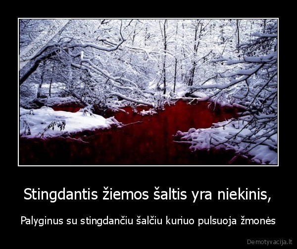 Stingdantis žiemos šaltis yra niekinis,