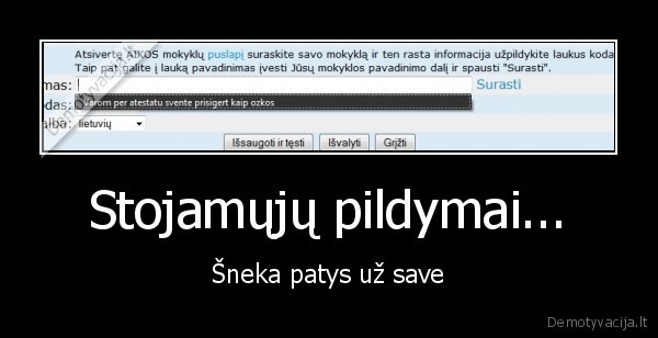 Stojamųjų pildymai...