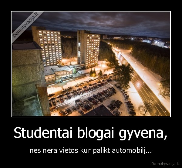 studentai,automobiliai