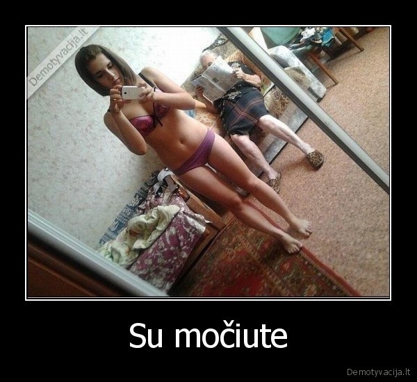 nuotrauka, su, mociute,pusnuoge, mergina