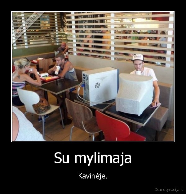 kavine,kompiuteris,mylimoji