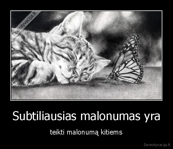 Subtiliausias malonumas yra