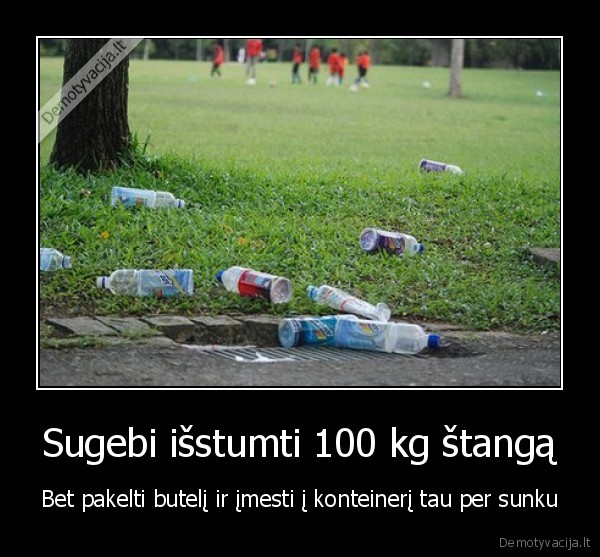 Sugebi išstumti 100 kg štangą