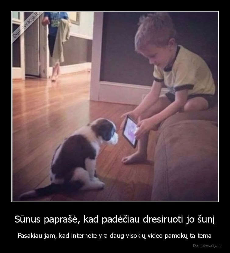 suo,dresiravimas,vaikas,video