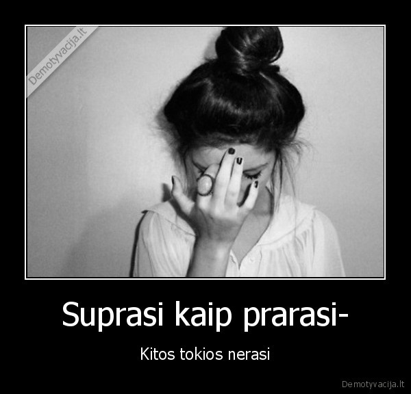 Suprasi kaip prarasi-
