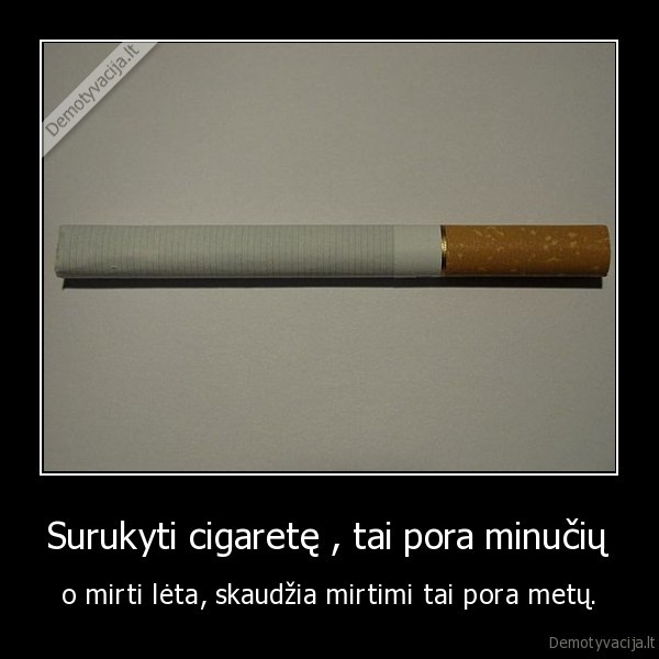 Surukyti cigaretę , tai pora minučių