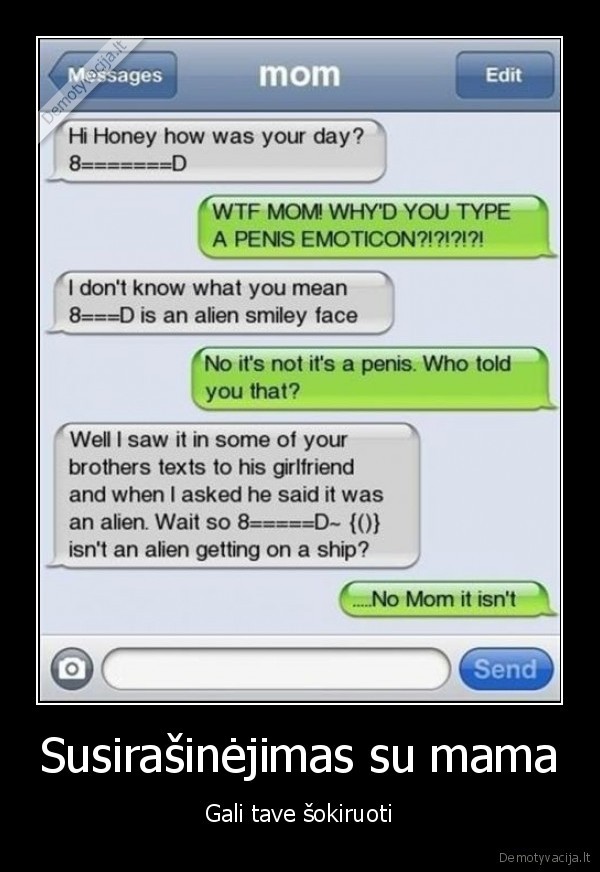 Susirašinėjimas su mama