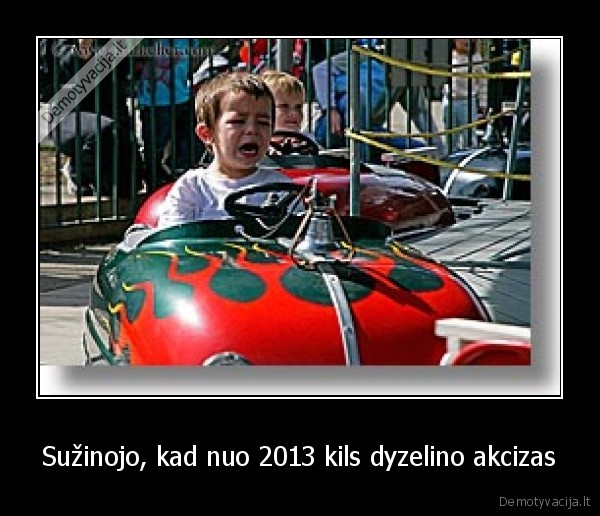 Sužinojo, kad nuo 2013 kils dyzelino akcizas