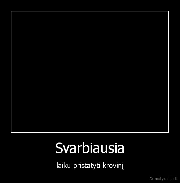 Svarbiausia