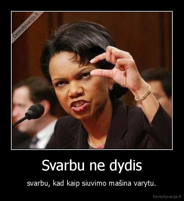 dydis, nesvarbu, svarbu, kad, kaip, siuvimo, masina, varytu