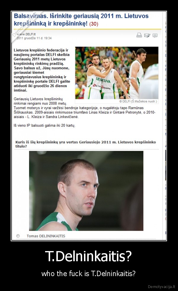 tomas, delninkaitis, rinkimai, krepsinis