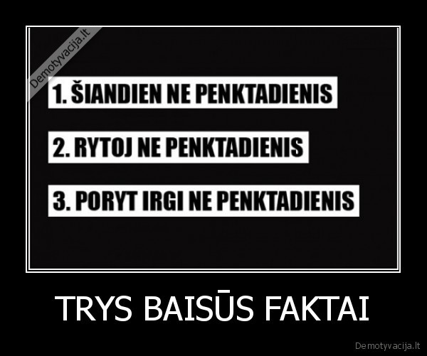 TRYS BAISŪS FAKTAI