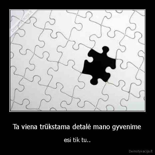 Ta viena trūkstama detalė mano gyvenime