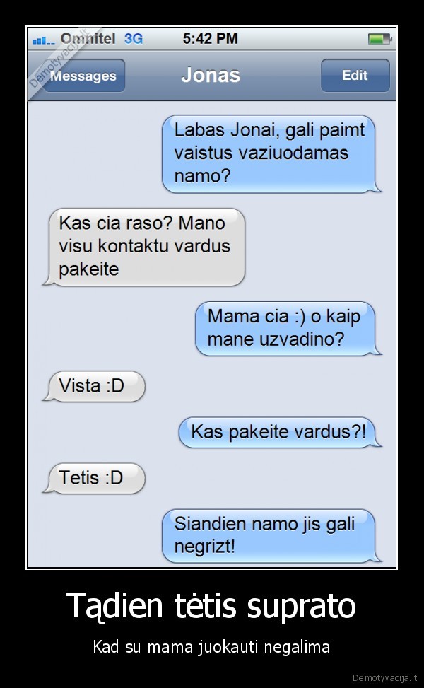 sms, mamai,mama, vista,tetis, prikolina