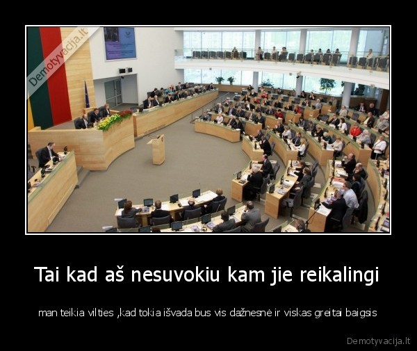 Tai kad aš nesuvokiu kam jie reikalingi