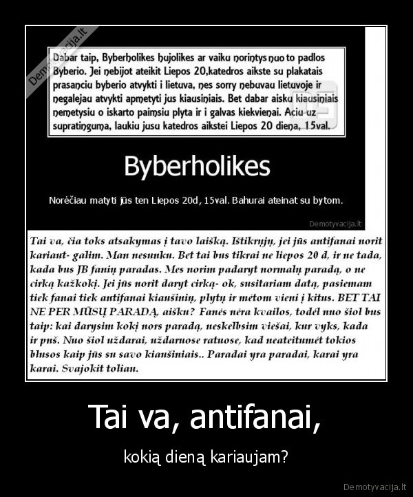 Tai va, antifanai,