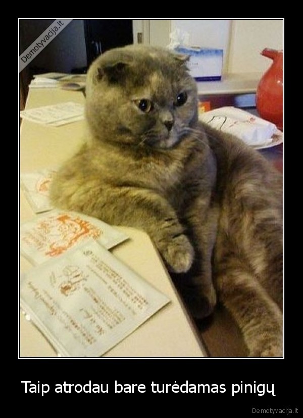 Taip atrodau bare turėdamas pinigų 