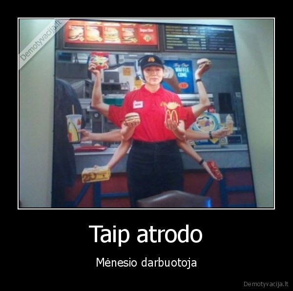 menesio, darbuotojas,mcdonalds
