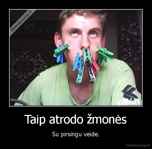 veidas,pirsingas,juokinga