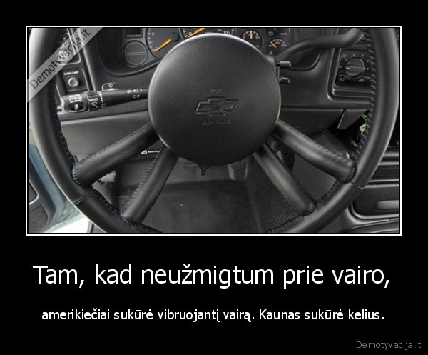 Tam, kad neužmigtum prie vairo,