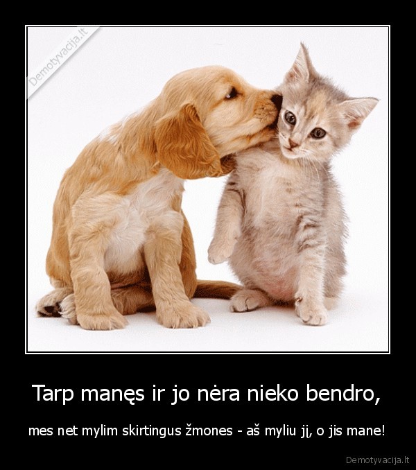 Tarp manęs ir jo nėra nieko bendro,