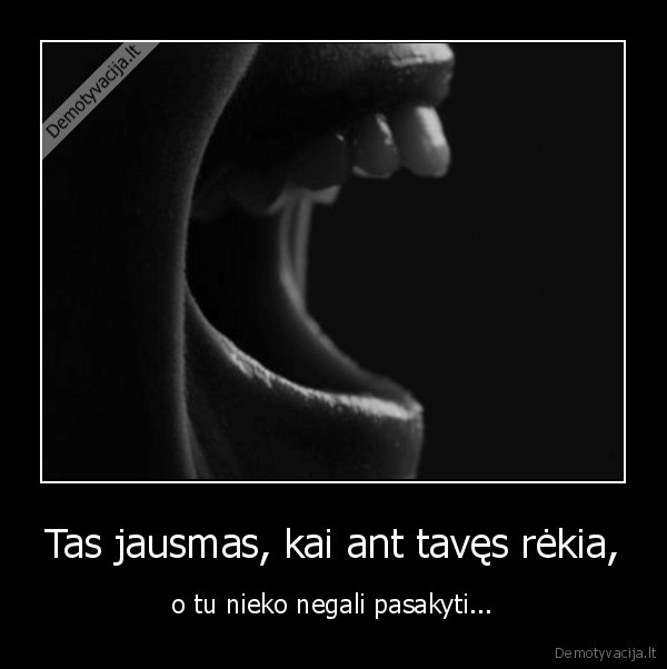 Tas jausmas, kai ant tavęs rėkia,