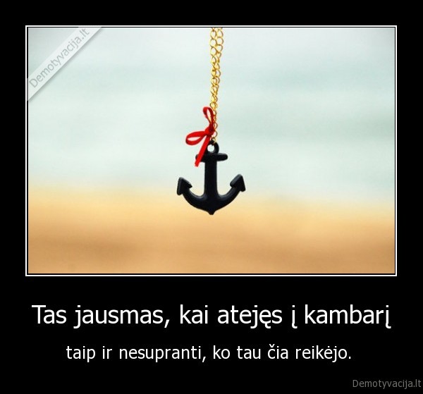 Tas jausmas, kai atejęs į kambarį