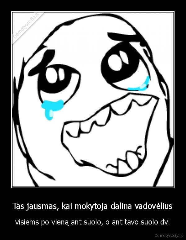 Tas jausmas, kai mokytoja dalina vadovėlius