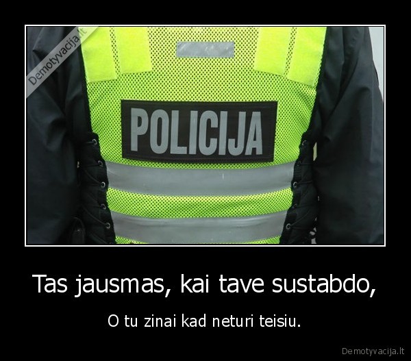 Tas jausmas, kai tave sustabdo,