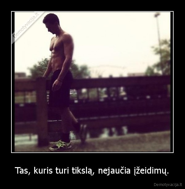 Tas, kuris turi tikslą, nejaučia įžeidimų.