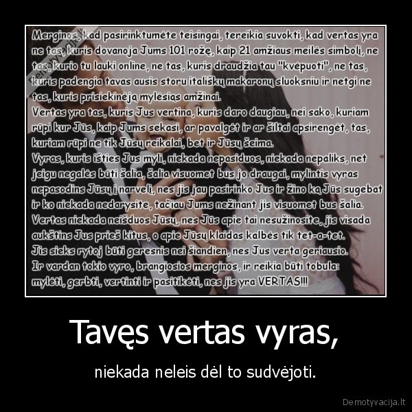 Tavęs vertas vyras,