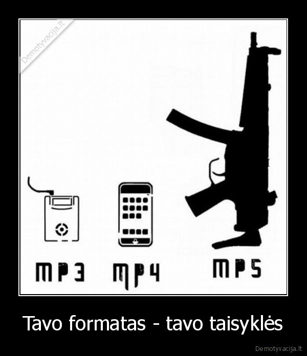 mp5,formatas,taisykles