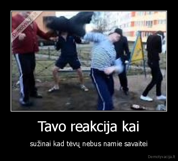 Tavo reakcija kai