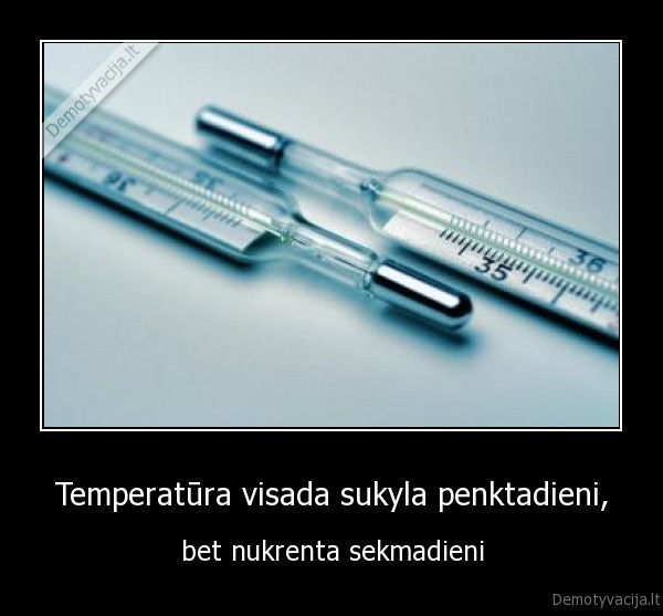 Temperatūra visada sukyla penktadieni,