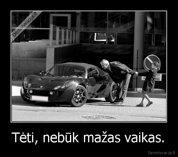 tetis,mazas,vaikas,automobilis
