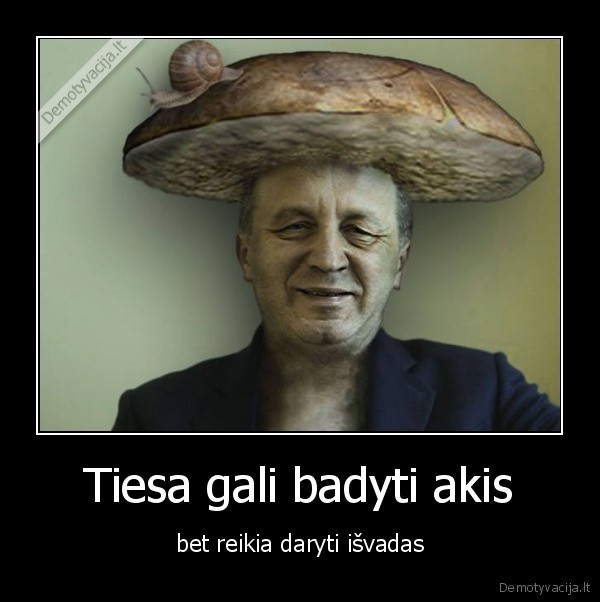 Tiesa gali badyti akis