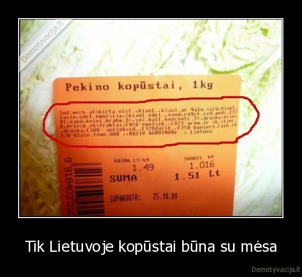 Tik Lietuvoje kopūstai būna su mėsa