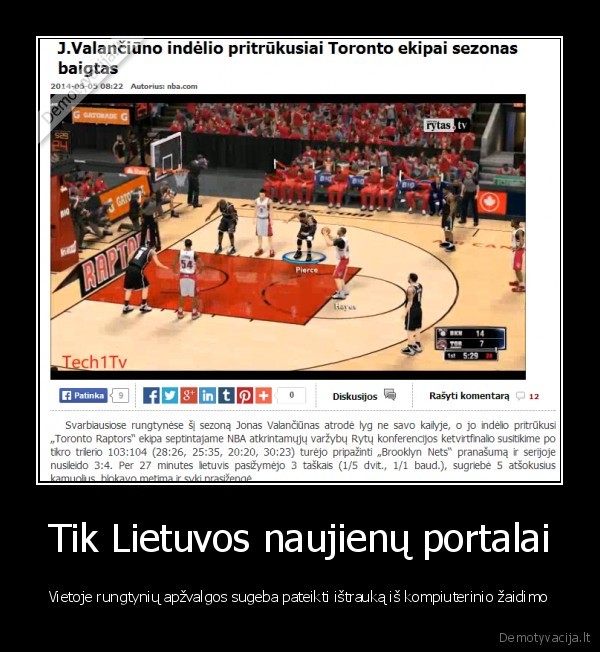 tv, lrytas,lrytas, fail,nba,raptors