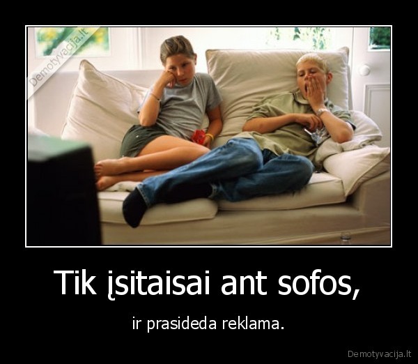 reklama,sofa,televizorius