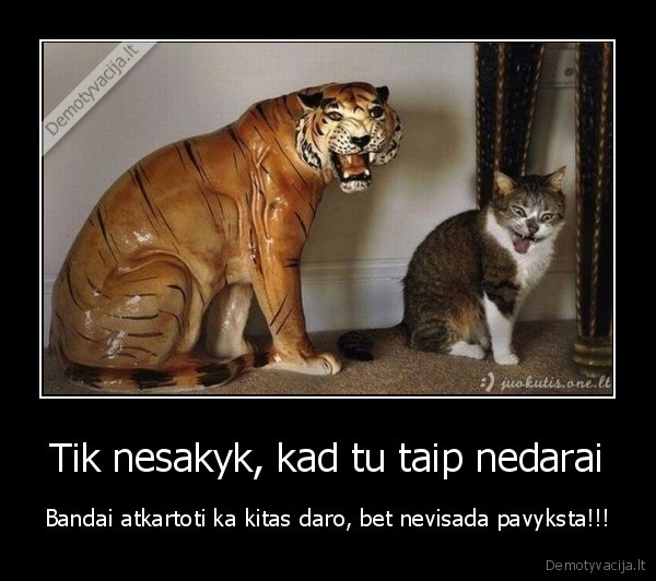 Tik nesakyk, kad tu taip nedarai