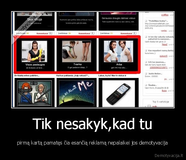 reklama,demotyvacija,prasme