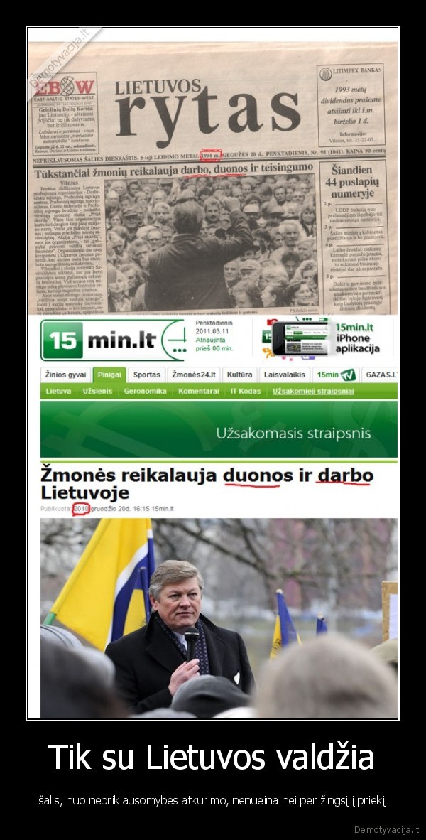 Tik su Lietuvos valdžia