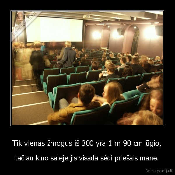 Tik vienas žmogus iš 300 yra 1 m 90 cm ūgio,