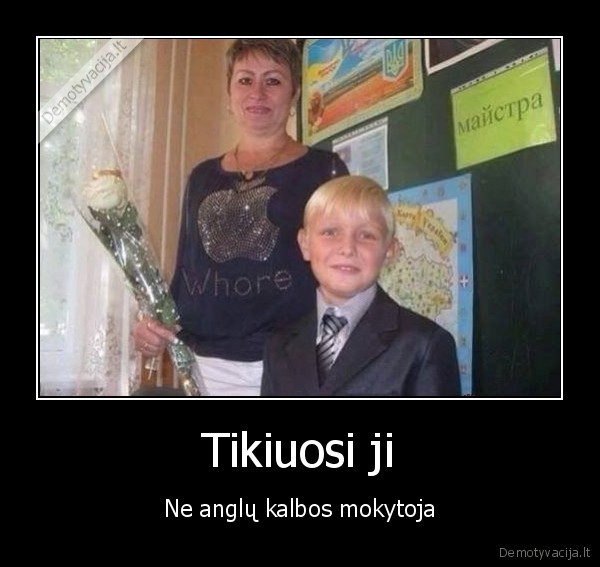 mokytoja,whore,apple,megztinis